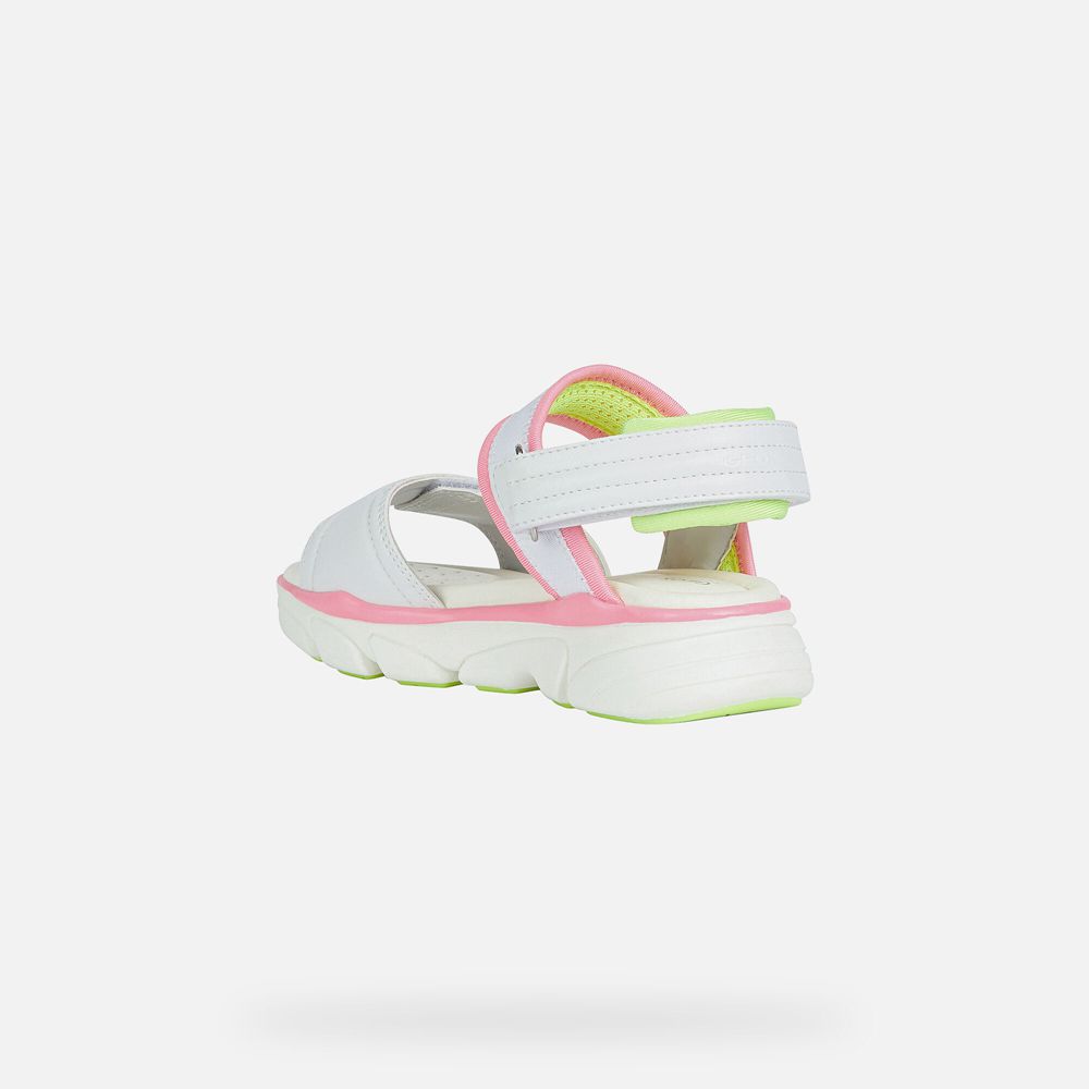 Geox Sandals White Lunare - Geox Girls Shoes - PRITFW830